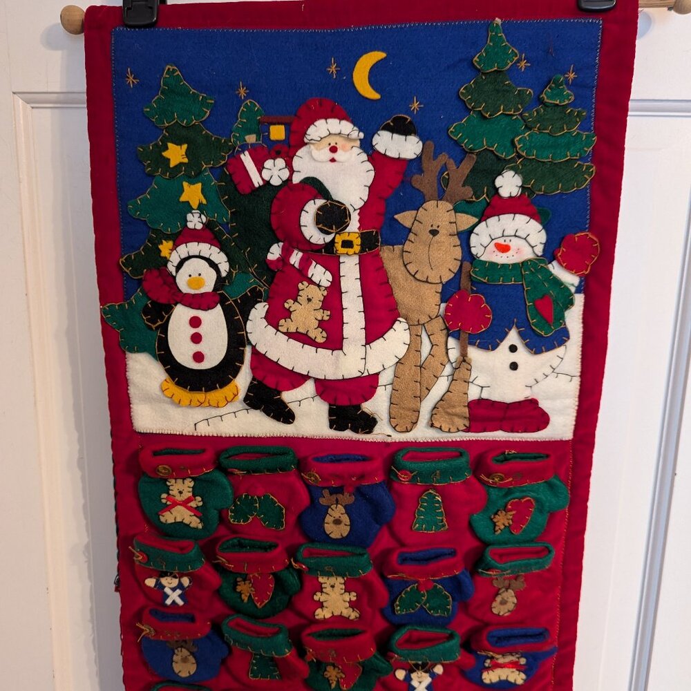 Prima Creations Advent Christmas Countdown Calendar Embellished Santa Reindeer
